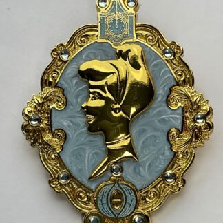 Disney Pin Monogram Cinderella Jeweled Princess Gold Portrait Cameo Mystery G9