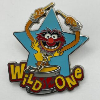 Disney Pin Muppets Animal Wild One Playing the Drums Chain Dangle G6