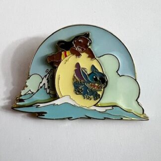 Disney Pin - Stitch Sundays - Lilo & Stitch Surfing In Inner Tube Pin (E4)