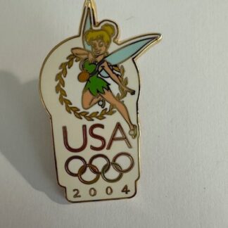 Disney Pin - USA Olympic Logo 2004 Athens - Greece - Tinker Bell Peter Pan (A4)