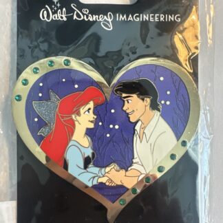 Disney WDI MOG Valentine's Day Heart Pin Ariel & Eric Little Mermaid Pins LE 300