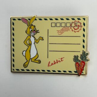 Disney Winnie Pooh Character Postcard BoxLunch Monogram Mystery Pin RABBIT H4