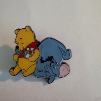 Disney Winnie The Pooh Eeyore & Pooh Bear Sniffing Flowers Loungefly Pin (C6)
