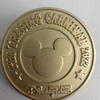 Disney pins HKDL Hong Kong Pin Trading Carnival 2022 Mickey Mouse Coin Gold (C9)