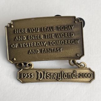 Disneyland Entrance Plaque 1955 - 2000  45 Years of Magic Sign Pin  (A6)