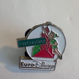 Euro Disney Fantasyland Peter Pan Enamel Pin 1" Retired (D0)