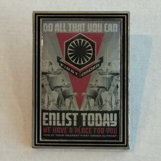 First Order Enlist Today Poster Star Wars Galaxy’s Edge 2019 Disney Pin H5