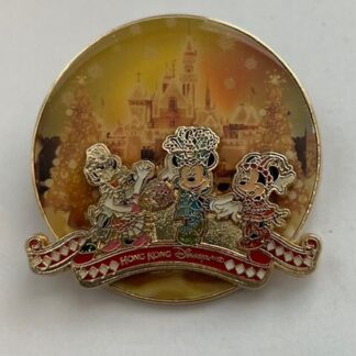 HKDL Christmas 2009 Mickey Minnie Donald Daisy Disney Pin (A8)