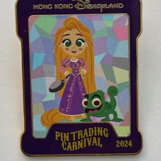 HKDL Disney Pin Card Trading Carnival 2024 Tangled Rapunzel Pascal LE750 (D9)