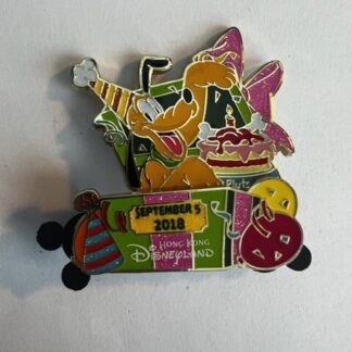 HKDL Hong Kong Birthday September 2018 Pluto Cake Balloons LE Disney Pin (C1)