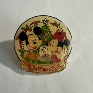 Japan - Mickey & Minnie Mouse - Snow Globe - Christmas 2000 - TDL Disney Pin A8