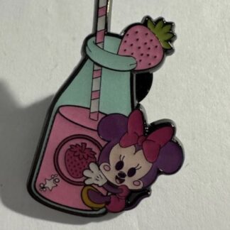Loungefly Minnie Strawberry Mickey and Friends Fruit Juice Bottles Chibi Pin C3