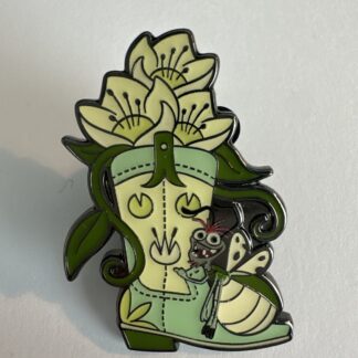 Loungefly Princess Frog Ray Tiana Floral Cowboy Boot Disney Pin H8