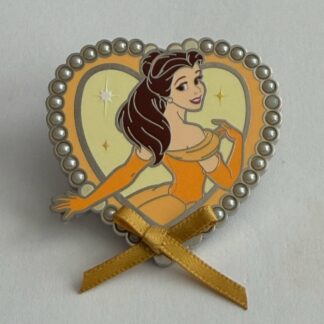 MII Belle Disney Princess Heart Portraits Blind Box Yellow Ribbon Disney Pin H7