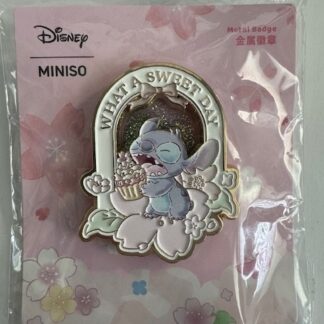 Miniso - Stitch - What a Sweet Day - Cherry Blossom - Glitter 2025 Disney Pin B