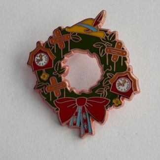 Pinocchio - Coo Coo Clocks and Cross Braces Christmas Wreath 2023 Disney Pin F8