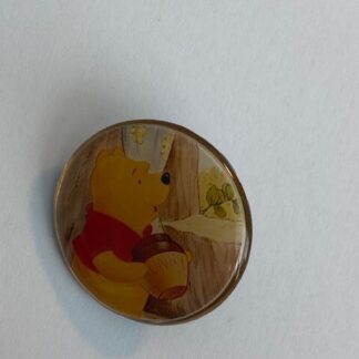 Pooh With Hunny Pot Round Winnie The Pooh Disney Pin (B4)