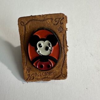 RunA - Mickey Mouse - King of Spades - Leather Trump Card Disney Pin D8