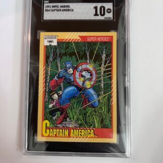 SGC 10 1991 Impel Marvel #54 Captain America PSA 10