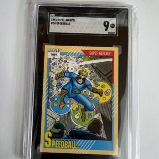 SGC 9 1991 Impel Marvel #34 Speedball PSA 9