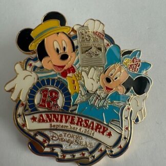 TDS Mickey Minnie 13th Anniversary Tokyo Disney Pin (D0)