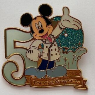 Tokyo Disney Sea 5th Anniversary Jumbo Pin Mickey Mouse (A6)