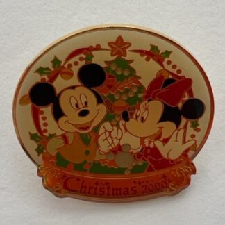 Tokyo Disneyland Pin Christmas 2000 with Mickey and Minnie Mouse Disney (B7)