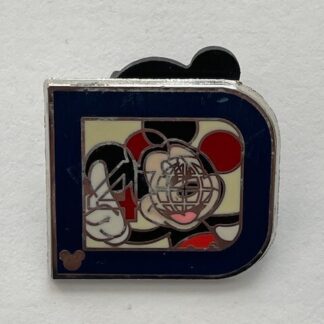 WDW 2011 Classic ‘D’ Collection Mickey Mouse  Hidden Mickey Disney Pin (C1)