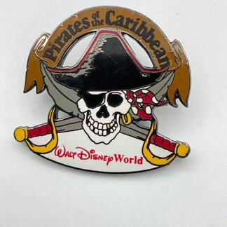 WDW Disney Pirates of the Caribbean White Flag & Swords Pin G6