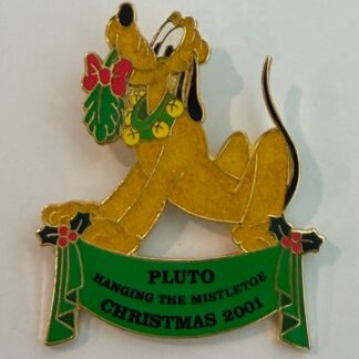 WDW Pluto - Shopping Hanging Mistletoe Night Before Christmas 2001 Disney Pin H9