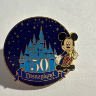 Walt Disney Travel Mickey Castle Disneyland 50th Anniversary 2005 Disney Pin F6