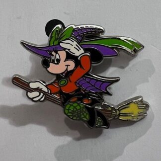 2015 Walt Disney Parks Pin Trading Minnie Mouse Halloween Witch Broomstick (D8)