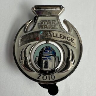 2016 Run Disney Star Wars Rebel Challenge Spinner Medal R2D2 Disney Pin C3