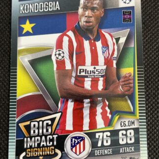 2020-21 Topps Match Attax 101 Big Impact Signing Geoffrey Kondogbia #216