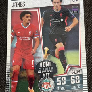2020-21 Topps Match Attax 101 Home & Away Kit #177 Curtis Jones - Liverpool