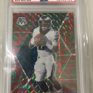 2020 MOSAIC Jalen Hurts REACTIVE GREEN PRIZM RC PSA 10 GEM MINT