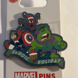 2021 Disney Parks Marvel Heroic Holiday Christmas Pin SpiderMan Hulk Captain B