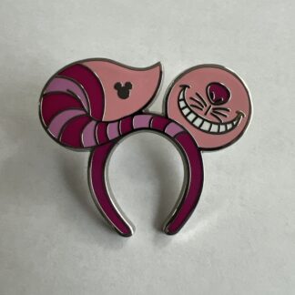 2025 Hidden Mickey Cheshire Cat Ears Headband Pin Alice In Wonderland C5