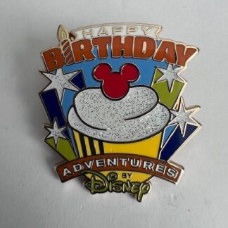 Adventures By Disney Exclusive Happy Birthday Cupcake and Candles Pin (E4)