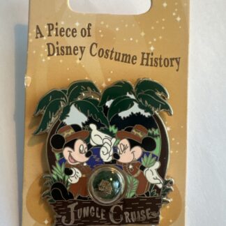 Cast LE Mickey Minnie Jungle Cruise Piece of Costume History POH Disney Pin 2014