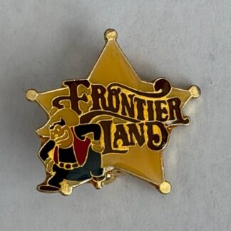 Cowboy Pete Sheriff's Badge Brooch Frontierland DLR 30th Anniv Disney Pin G7