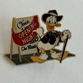 DIS - Mickey Mouse Friends Broadway donald sign Opening Night 2013 Disney Pin A8