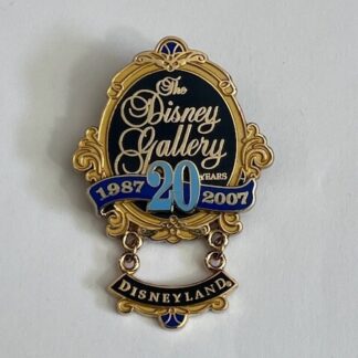 DL DLR Pin Disneyland 20TH Anniversary The Disney Gallery 1987-2007 LE 1000 (D4)