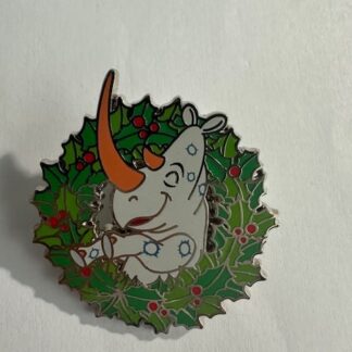 DL - Rhinoceros - It's a Small World Animals - Mystery - Christmas Disney Pin A1