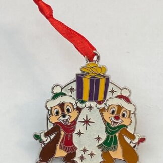 DLP Chip And Dale Joyeux Noel 2017 Ornament Present Disney Pin (B0)