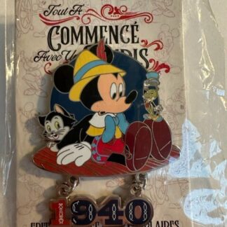 DLP Trading Event It All Started With A Mouse Pinocchio LE 425 Disney Pin (B)