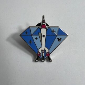 DLR 2015 Hidden Mickey Diamond Attraction Rocket Ship Disney Pin (E3)