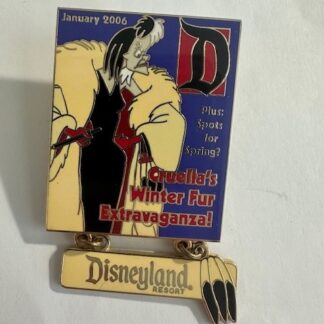 DLR - D Magazine Collection 2006 - January - Cruella De Vil Disney Pin (A0)