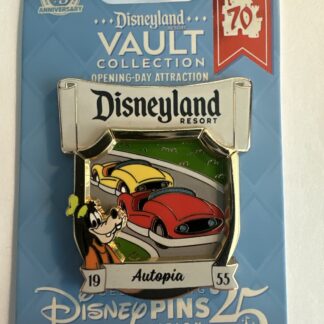 DLR Goofy Autopia 1955 Opening Day Attraction Posters 70th Vault LE Disney Pin