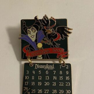 DLR LE Disneyland Resort Calendar December Maleficent Sleeping Disney Pin (A6)